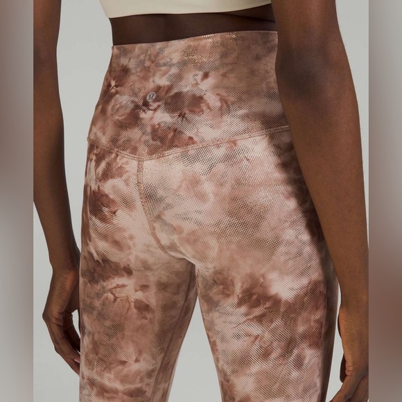 Lululemon Align High-Rise Shine Misty Shell Cacao Diffuse Dot Foil Size 14 LNC - Picture 3 of 8